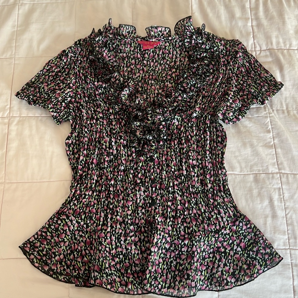 Flower Blouse Women’s Size Petite Small